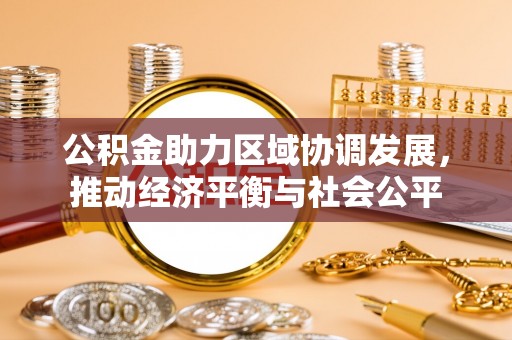 麻豆公积金助力区域协调发展，推动经济平衡与社会公平