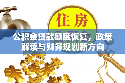 麻豆公积金贷款额度恢复，政策解读与财务规划新方向