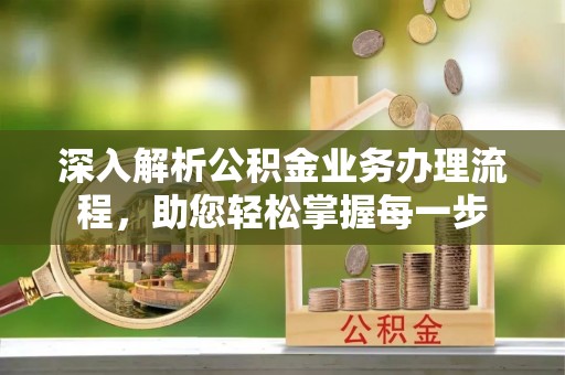 麻豆深入解析公积金业务办理流程，助您轻松掌握每一步