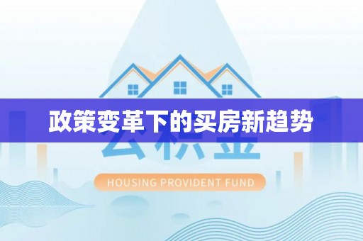 麻豆政策变革下的买房新趋势