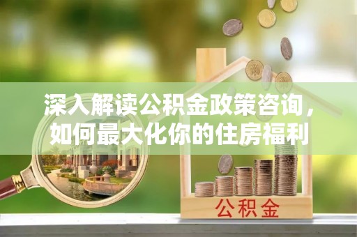 麻豆深入解读公积金政策咨询，如何最大化你的住房福利