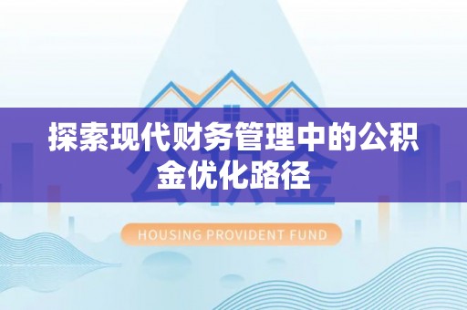 麻豆探索现代财务管理中的公积金优化路径